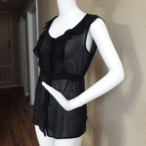 Apostrophe Top sheer black